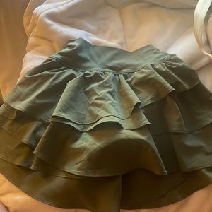Sage Green Athletic Aerie Skirt With Built In Shorts